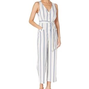 Paige women's Meade Jumpsuit 0 Striped Vacation Resortwear Wedding Guest Breezy